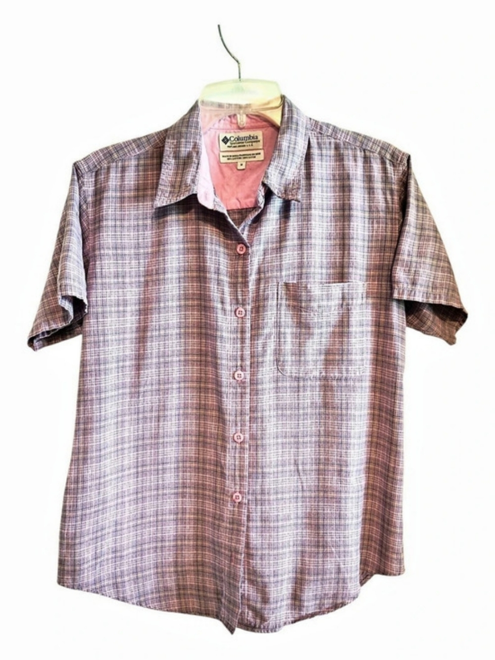 VTG Columbia Plaid Cotton Shirt -M